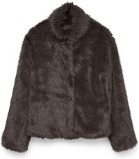 Vero Moda Monroe Short Jas Dames - Maat L - Donkerbruin - Winter - Vrouwen