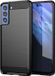 Techsuit Hoesje geschikt voor Samsung Galaxy S21 FE - Carbon Silicone Back Cover - Zwart