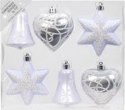 Inge-glas Inge's Christmas Decor Gmbh Christmas Goods Kersthangers - 6x - figuurtjes - wit - 9 cm