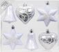 Inge-glas Inge's Christmas Decor Gmbh Christmas Goods Kersthangers - 6x - figuurtjes - wit - 9 cm
