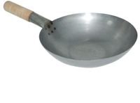 Vogue Zacht Stalen Wok - Platte Bodem - 35,5cm