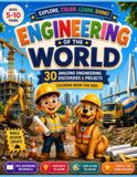 Engineering of the World: A Fun Coloring Book About Engineering, Machines, Tools & Construction for Kids Ages 5–10