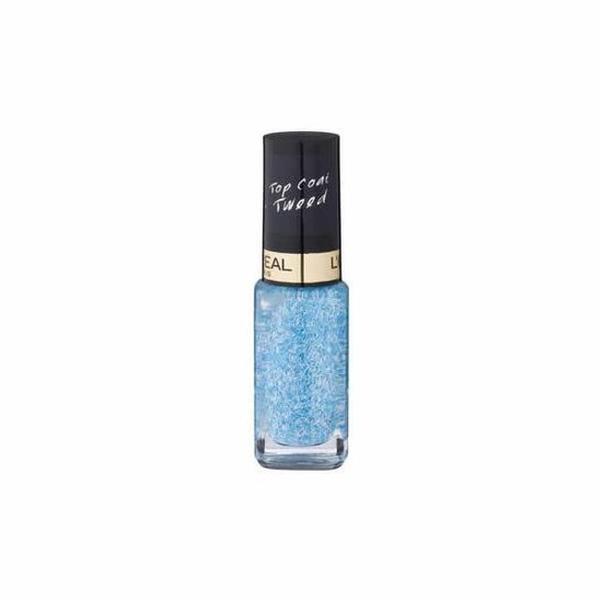 L'Oréal Make-up Le Vernis Top Coat 919 Grace Tweed - Blauw - Nagellak Topcoat