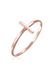 Elli PREMIUM Dames Ring Dames Kruis Motief Modern in 750 Roségoud