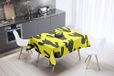 Bonamaison Tafelkleed, Anti-Mold, Sneldrogend, Waterdicht, 100% Polyester Tafellaken, Neon Geel, Rook, 140 x 140 Cm