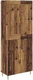 vidaXL Highboard Oud Hout 69,5 x 34 x 180 cm Bewerkt hout