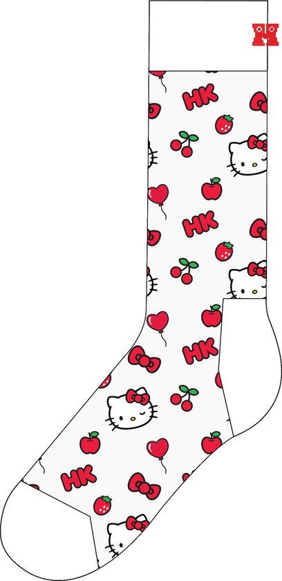 Happy Socks Hello Kitty Cherry Sock - Dames - Sokken - Wit - Maat 36-40