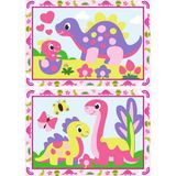 Ravensburger CreArt, Malen nach Zahlen Junior - Bunte Dinosaurier