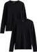 Next - Heren - Set van 2 thermische tops met lange mouwen - Zwart