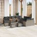 vidaXL Tuinbank Set 14 stuks Grijs Polyrattan