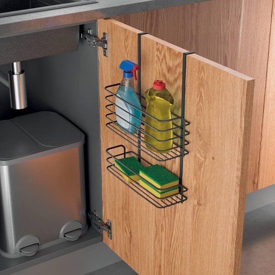 Metaltex Galileo Dubbele Hangmand - Mat Zwart - 26x12x36cm