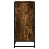 vidaXL Dressoir, 68x35x76 cm, bewerkt hout en metaal, gerookt eiken