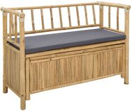 vidaXL Tuinkast Bank 110 x 47 x 80 cm Bamboe Naturel Rechthoekig