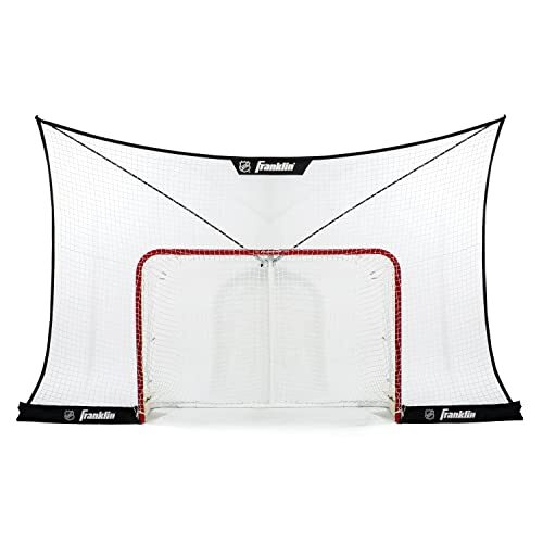 Franklin Sports Franklin Sports NHL Hockey Doel Backstop Net - Fibertech Straat Hockey Sport Backstop Netting - Groot formaat Doelnet - 12' x 7', Zwart