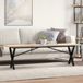 Table de conférence Maison Exclusive avec cadre en X, 160x40x45,5 cm, en pin et acier