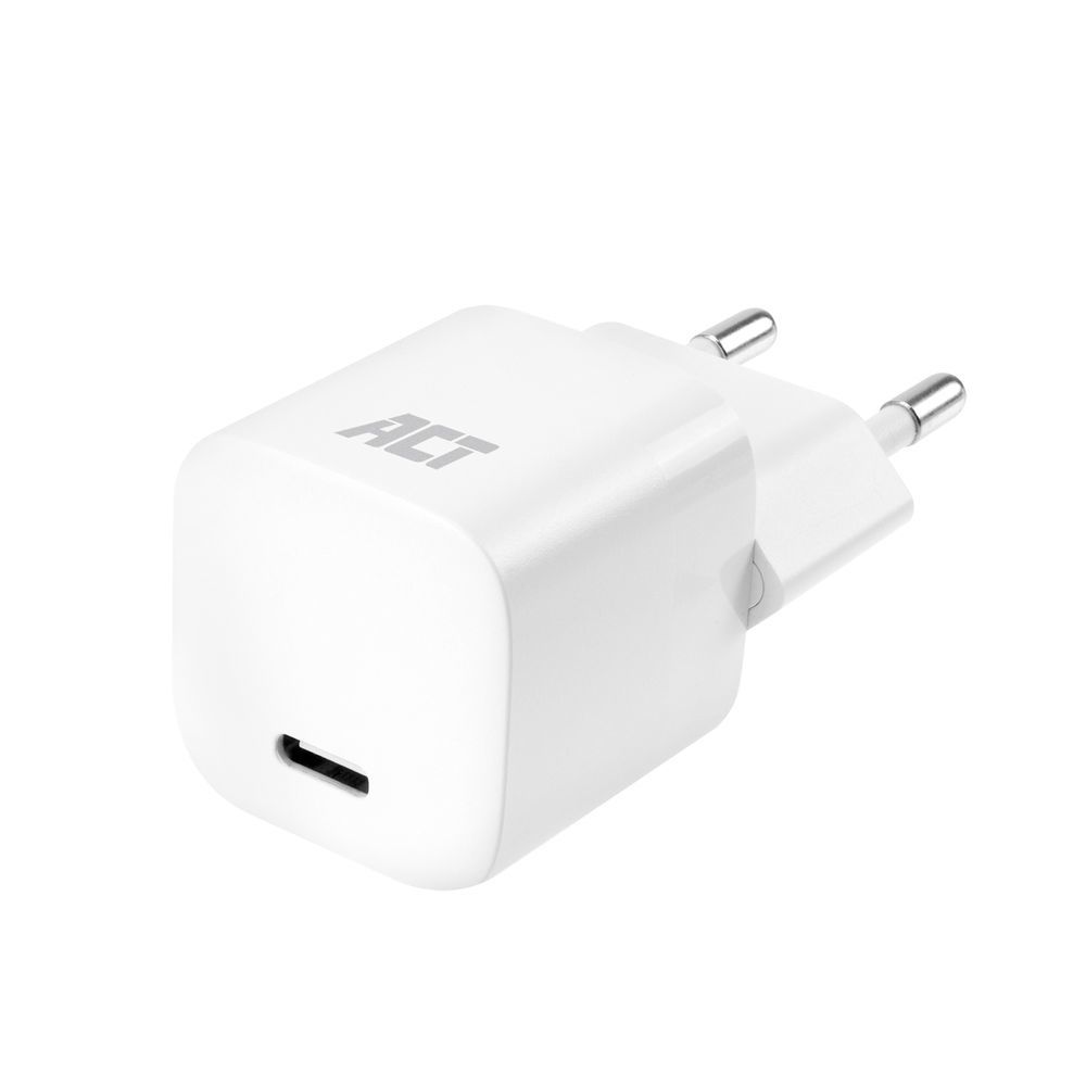 ACT Compact USB-C Charger 20W with Power Delivery - White