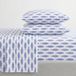 Nautica - Full Size Lakensets, Katoen Percal beddengoed, Coastal Home Decor (Woodblock Fish Blue, Full)