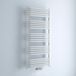 Hudson Reed Sèche-serviettes moderne avec raccordement central incurvé pour salle de bain | 120cm x 60cm - Blanc | Arch
