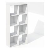 Furinno Pelli Kubieke opbergkast, boekenkast, boekenplank, 8-kubus, wit