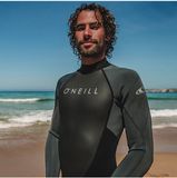 O'Neill Heren Reactor II 3/2mm Rug Ritssluiting Wetsuit - Zwart Grijs - XXXL