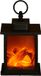 Anna's Collection Sfeerhaard lantaarn - zwart - led verlichting - L12 x B12 x H18,5 cm