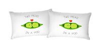 Italian Bed Linen Bedrukte kussenslopen, 1 paar, katoen, bedrukt, 52 x 82 cm