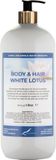 Claudius Cosmetics B.V. Body & Hair White Lotus 1 liter met gouden pomp - 2 in 1 voor lichaam en haar