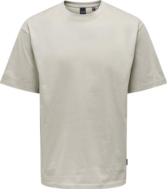 ONLY & SONS ONSFRED LIFE RLX SS TEE NOOS Heren T-shirt - Silver Lining - Maat M