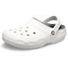 Crocs Classic Lined Clog pantoffels, uniseks, Wit/Grijs