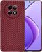 Techsuit Hoesje geschikt voor Realme 12x - Carbonite FiberShell Carbon Back Cover - Rood