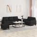 Maison Exclusive ensemble de canapé 3 pièces avec coussins, noir, similicuir