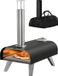 KitchenBrothers Pizza Oven - Houtgestookt - Tafelmodel - Met Beschermhoes - PFAS-vrij - Inklapbaar - Pizzasteen - tot 460°C Pizza maker - Complete Set - Pizzaoven voor Buiten - Zwart/RVS