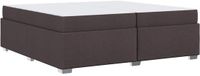 vidaXL Bedframe met matras, donkerbruin, 200 x 200 cm, stof