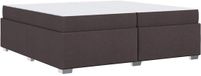 vidaXL Bedframe met matras, donkerbruin, 200 x 200 cm, stof