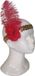 Charleston années 20 bandeau - 2x pièces - avec plume rouge - accessoires carnaval - femmes
