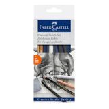 FABER-CASTELL Goldfaber houtskool-schetsset, 7-delig