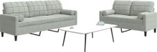 Maison Exclusive ensemble de canapé 2 pièces avec coussins et appuie-nuque, velours gris clair