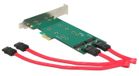 Delock Carte PCI Express x1 vers 2 x M.2 interne clé B 110 mm - Facteur de forme bas profil