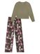 SCHIESSER Pyjama jade groen / pink / zwart