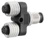 Weidmüller 1783410000 Répartiteur et adaptateur capteur/actionneur M12 Nombre de pôles (capteurs) : 5 Adaptateur, forme Y 1 pièce(s)