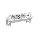 Bachmann DESK2 wit 3xCEE7/3 0,2m GST18 RAL9010