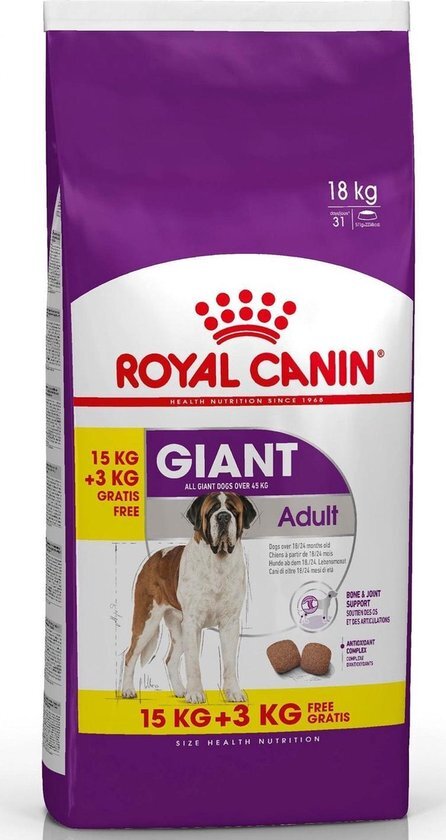 Royal Canin Giant Adult - Hondenvoer - 15 kg + 3 kg