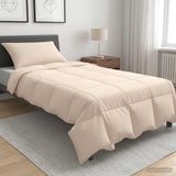 vidaXL - Deken - Set - 2 - st - 137 x 200 cm - Alle seizoenen - Kapokvezel - Beige