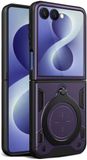 Techsuit Hoesje geschikt voor Samsung Galaxy Z Flip 8 - CamGuard Pro Back Cover - Paars
