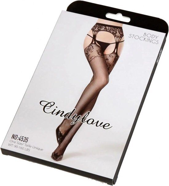 Cindylove Jarretelkousen - No. 45350 - One Size - Zwart