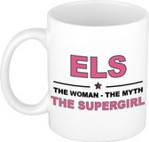 Bellatio Decorations naam cadeau mok - Els - Woman Myth Supergirl - koffiemok - 300 ml - collega - moederdag