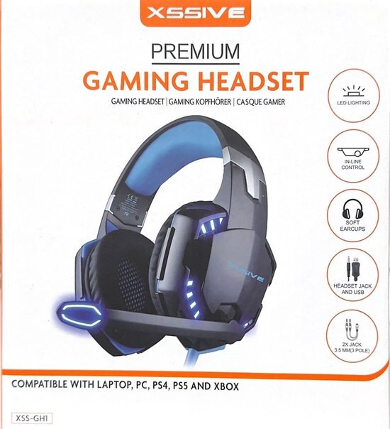 XSSIVE Premium gaming headset met microfoon - Geschikt voor Playstation, XBOX - XSS-GH1