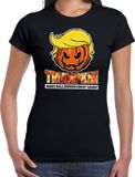 Bellatio Decorations Trumpkin make Halloween great again verkleed t-shirt zwart voor dames