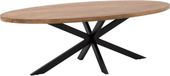 Goossens Lecca Eettafel - Hout - 240 x 76 x 110 cm - Rond - bruin