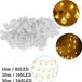 UISEBRT 20 mètres, 160 LED, blanc chaud, boules de cristal, guirlande lumineuse intérieure, décoration pour Noël, fête, anniversaire